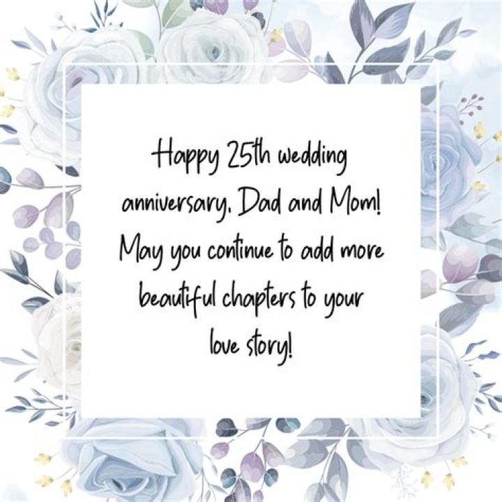 25th Anniversary Saying
