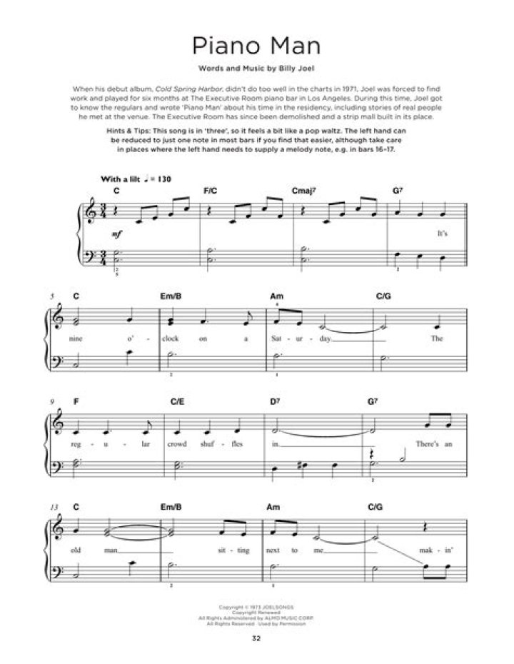 Discover The Nostalgic Lyrics Of "Piano Man"