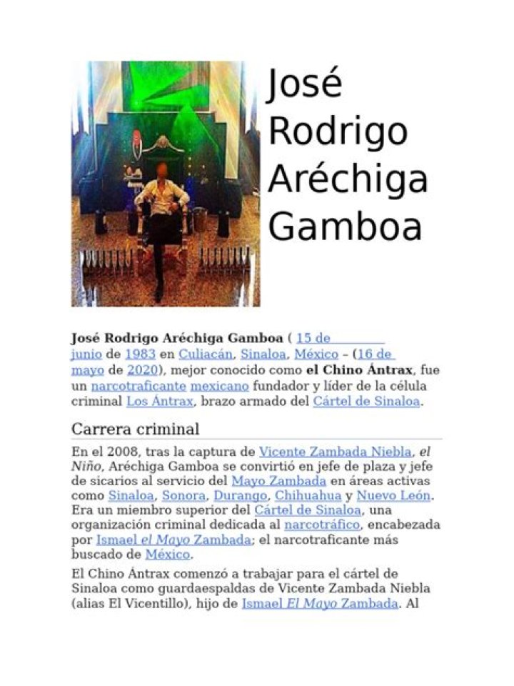 Discover The Notorious "El Chino" Rodrigo Arechiga Gamboa