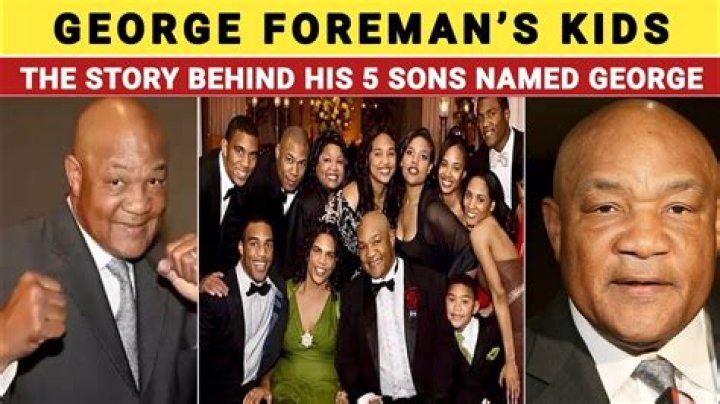 George Foreman's Family: Unveiling The Number Of His Sons