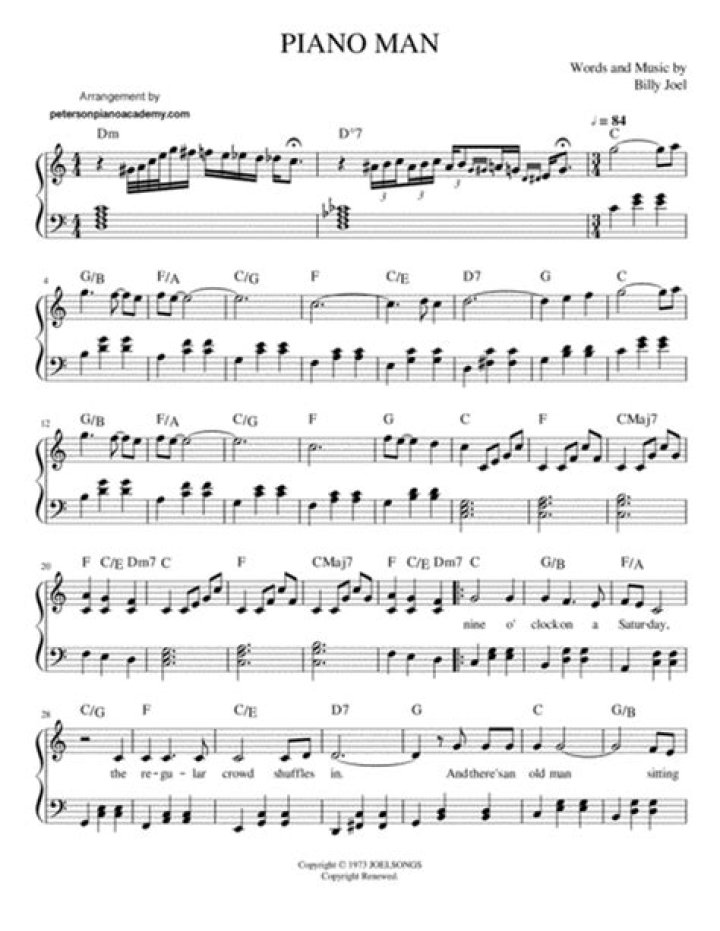 Listen To "Piano Man" Lyrics And Feel The Nostalgia