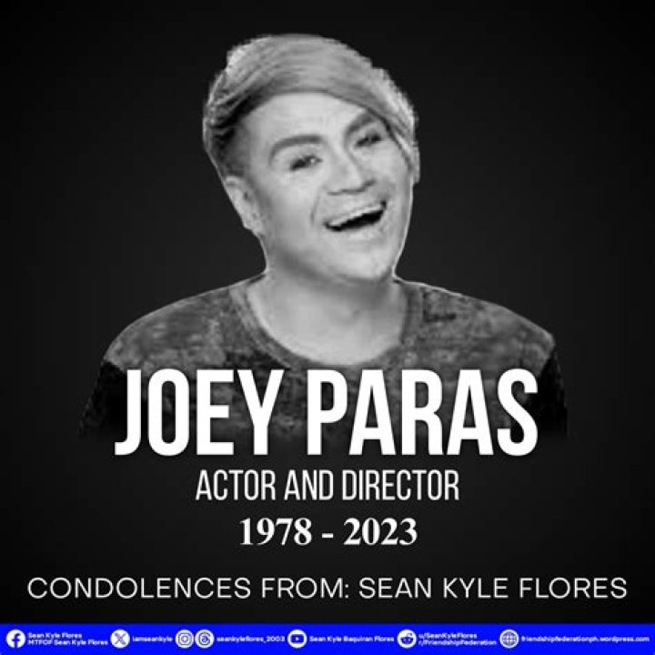 Remembering Joey Paras: Filipino Actor And Comedian Passes Away