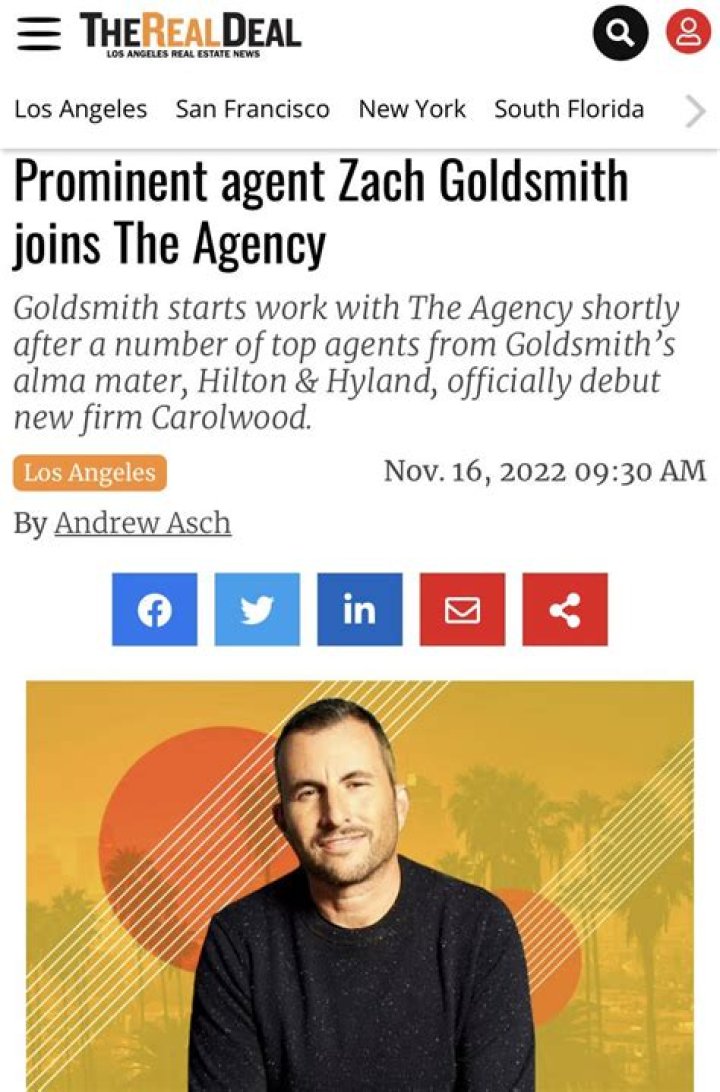 Zach Goldsmith's Divorce Fuels Beverly Hills Buying Spree